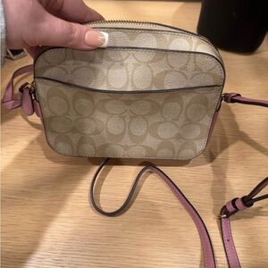 Coach Beige and Pink Crossbody Bag
